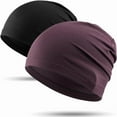 thumbnail image 1 of Minzimin 2 Pack - Running Cap, Skull Caps Fashion Breathable Slouchy Beanie Bicycle Cycling Sport Caps for Men Women Summer, 1 of 6
