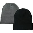 thumbnail image 1 of Minzimin 2 Packs Unisex Beanie Hats for Men and Women Knit Winter Beanies, 1 of 8