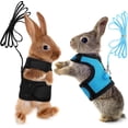 thumbnail image 1 of Minzimin 2 Pieces Guinea Pig Clothes Baby Ferret Rats Hamster Soft Mesh Harness Leash Vest Set with Bell for Guinea Pigs, Hamster, Ferret, Rabbit, Chinchilla and Similar Small Animals, 1 of 7