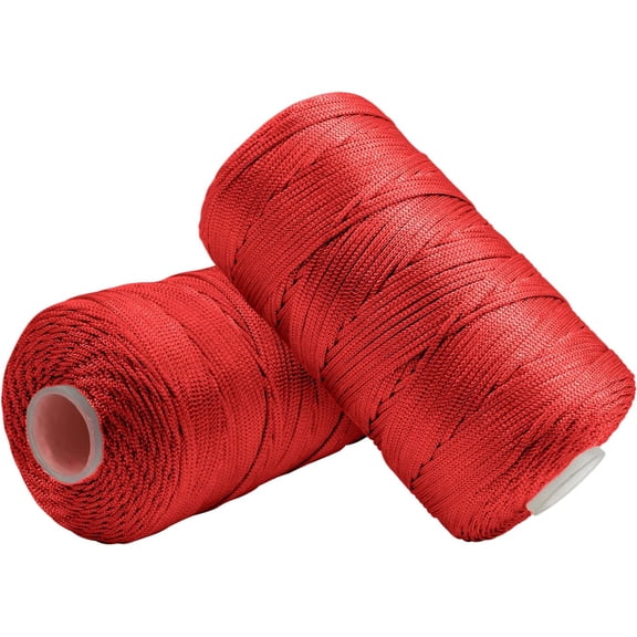 Minzimin 2Pcs Nylon String Cord 1.5mm x 438 Yards, Nylon Yarn for Crochet and Knitting, Colored String Craft Rope for Wall Hangings, Dream Catchers, Jewelry Making, DIY Projects