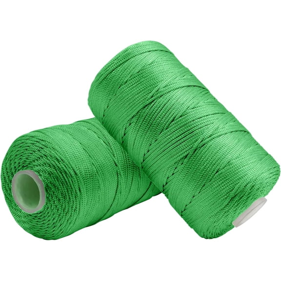 Minzimin 2Pcs Nylon String Cord 1.5mm x 438 Yards, Nylon Yarn for Crochet and Knitting, Colored String Craft Rope for Wall Hangings, Dream Catchers, Jewelry Making, DIY Projects
