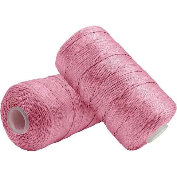 Minzimin 2Pcs Nylon String Cord 1.5mm x 438 Yards, Nylon Yarn for Crochet and Knitting, Colored String Craft Rope for Wall Hangings, Dream Catchers, Jewelry Making, DIY Projects