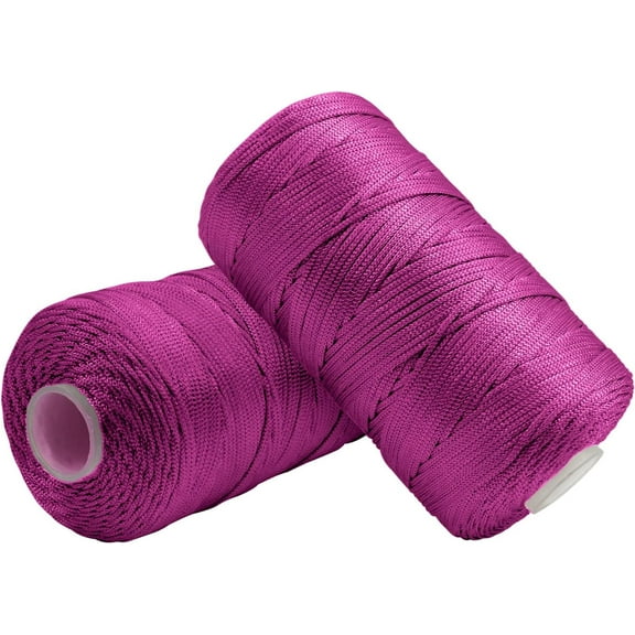 Minzimin 2Pcs Nylon String Cord 1.5mm x 438 Yards, Nylon Yarn for Crochet and Knitting, Colored String Craft Rope for Wall Hangings, Dream Catchers, Jewelry Making, DIY Projects