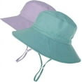thumbnail image 1 of Minzimin 2pack Baby Sun Hat Toddler Summer UPF 50+ Baby Girl Bucket Hat Wide Brim Beach Hats for Baby Boys 0-7 Years, 1 of 7