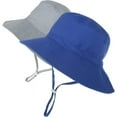 thumbnail image 1 of Minzimin 2pack Baby Sun Hat Toddler Summer UPF 50+ Baby Girl Bucket Hat Wide Brim Beach Hats for Baby Boys 0-7 Years, 1 of 9