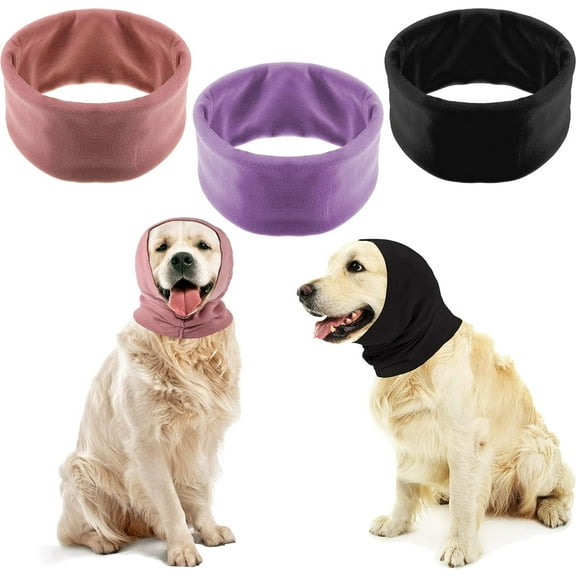 Minzimin 3 Pcs Dog Ear Muffs Noise Protection Covers Hearing Wrap Earmuff Winter Scarf