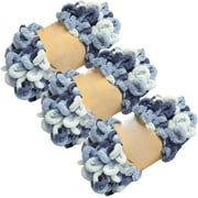 Minzimin 3Pack Chunky Blanket Yarn Chenille Finger Loop Yarn for Hand Knitting Blankets