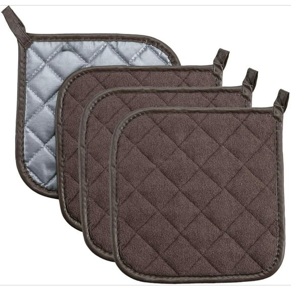 Minzimin 4 Pack Pot Holders for Kitchen Heat Resistant Pot Holders Sets Oven Hot Pads Cloth Pot Holders for Cooking Baking