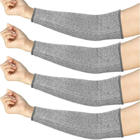 Minzimin 4 Pair Protective Arm Sleeves for Thin Skin Anti-Cut Burn Resistant Cover Forearm Sleeve for Cooking Construction