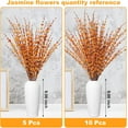 thumbnail image 1 of Minzimin 5/10 Pcs 29.5" Fall Stem Orange Jasmine Fall Flowers Dry Branches Bouquet for Thanksgiving Home DIY Floral Art Plant Wedding Table Centerpieces Christmas Party, 1 of 8