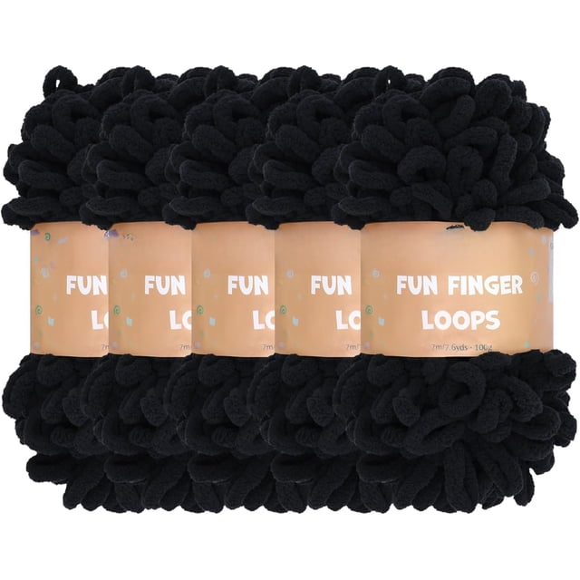 Minzimin 5 Skeins 500g Finger Knitting Yarn 100% Polyester Off The Hook ...