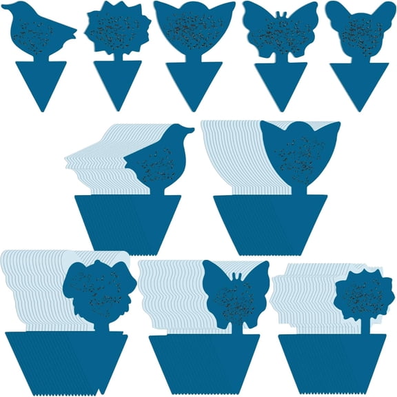 Minzimin 50 Sheets Fruit Fly Sticky Traps for Fruit Fly Gnat Trap for House Indoors Sticky Traps Catcher for Gnats Fungus Gnats Mosquito Catcher Kitchen Outdoor Plants Classic Style