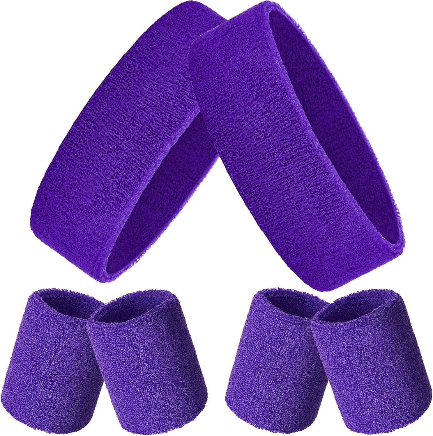 Minzimin 6 Pcs Neon Sports Sweatbands Set Paris Sports  display picture 3