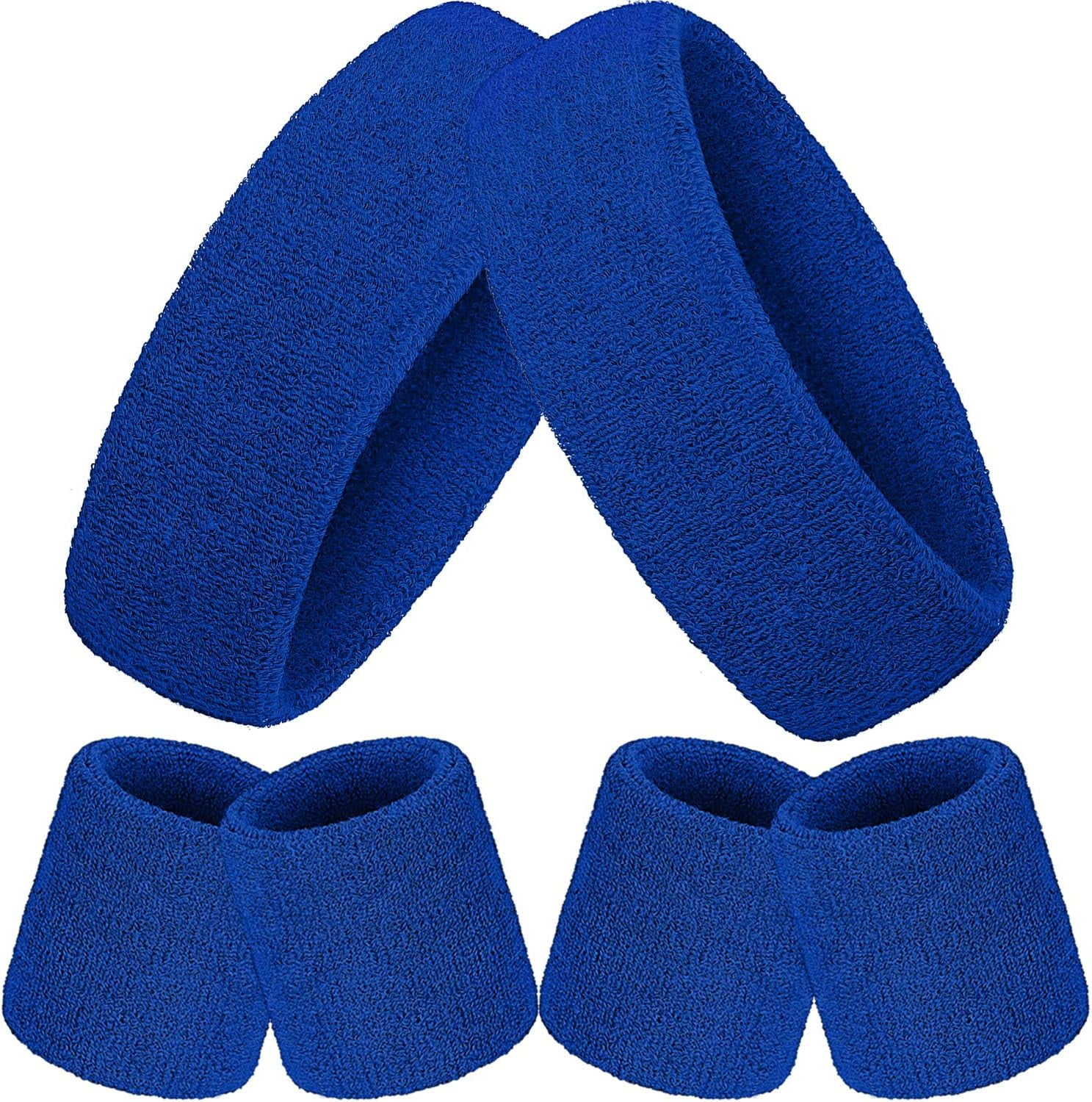 Neon Sweatband Set 2 Headbands 4 Wristbands Sports Athletic Terry Cloth Amazon.com: 3 Pieces Neon Sweatbands Wristband Headband Set  main image 3