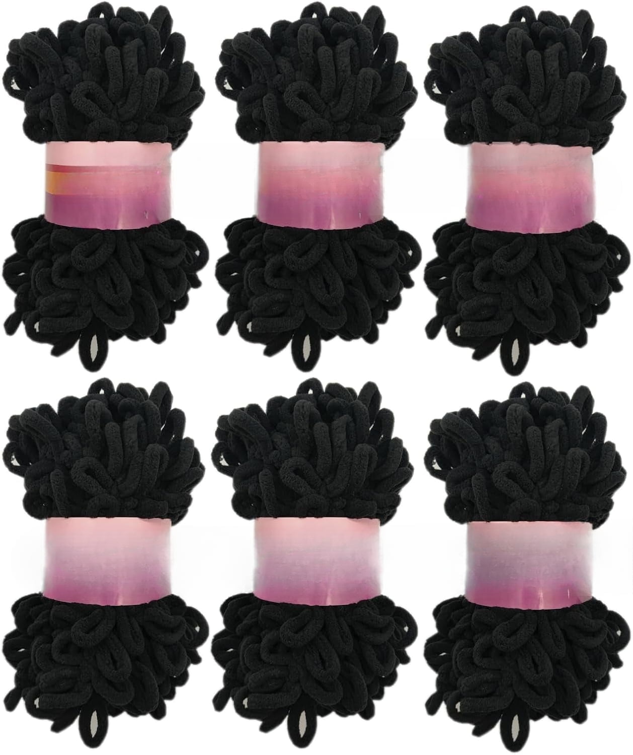 Minzimin 6 Skeins - Total 600g Fun Finger Loops Yarn - Jumbo Polyester Yarn - No Need Hook or Needles Loop Yarn