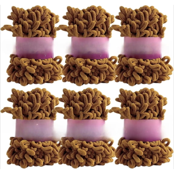 Minzimin 6 Skeins - Total 600g Fun Finger Loops Yarn - Jumbo Polyester Yarn - No Need Hook or Needles Loop Yarn