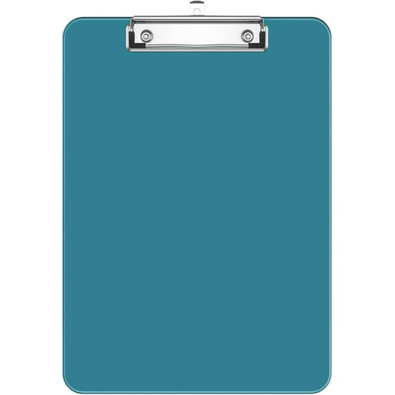 Minzimin 8.5 x 11 Plastic Clipboards Set of 1/2, Low Profile Metal Clip, Translucent Board, 12.5 x 9 in Letter Size, Office Supply, Back to School