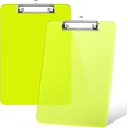 thumbnail image 1 of Minzimin 8.5 x 11 Plastic Clipboards Set of 1/2, Low Profile Metal Clip, Translucent Board, 12.5 x 9 in Letter Size, Office Supply, Back to School, 1 of 7