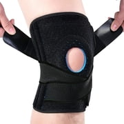 Minzimin Adjustable Knee Braces for Knee Pain with Side Stabilizers for Men Women Relieve Meniscus Tear, ACL, LCL, MCL, Arthritis, Non Slip Knee Support for Joint Pain Relief, Injury Recovery
