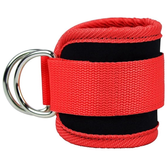 Minzimin Ankle Strap Ankle Resistance Band Wrist Cuff Padded Strap Adjustable Fitness Glute Kickback D-Ring for Cable Machine Gym Foot Leg Training Brace Support 1 Pack