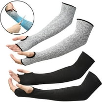 Minzimin Arm Protection Sleeves Level 5 Cut 2 Pairs Heat Resistant Sleeves Protectors for Thin Skin Bruising Men Women
