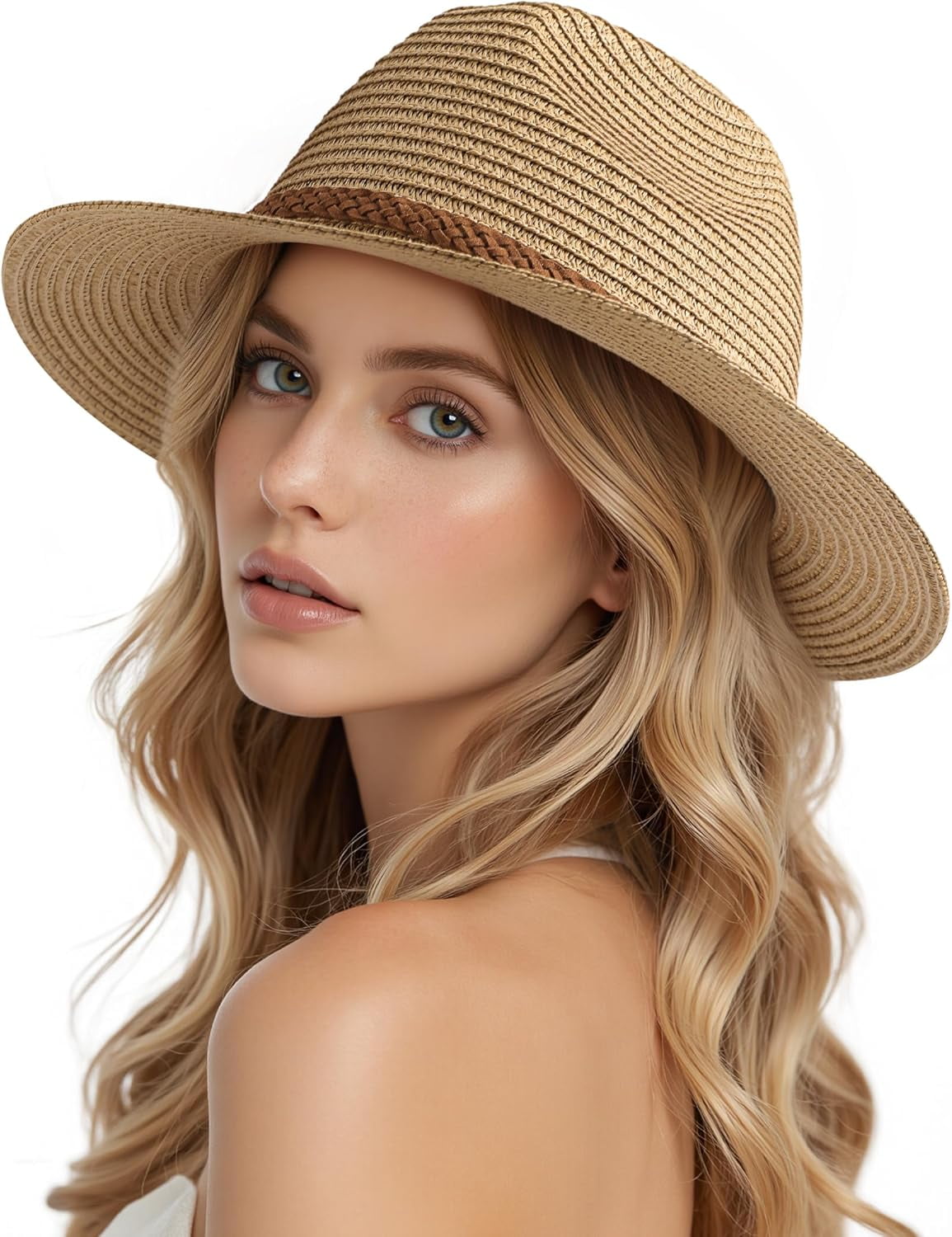 Women\'s Fedora Sun Hat UPF 50+, Packable with Chin Strap Women main image 2