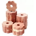 thumbnail image 1 of Minzimin Cedar Blocks for Clothes Storage,10/20/30Pcs Cedar Rings Cedar Chips for Closets and Drawers, Cedar for Closets Scented Cedar Wood Flowers Closet Freshener, 1 of 7