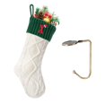 thumbnail image 1 of Minzimin Christmas Stockings with Initials, Letter Embroidered Xmas Stocking, 18" Large Monogram Knitted Xmas Stocking, Christmas Party Fireplace Family Hanging Stocking Decoration, 1 of 7