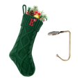 thumbnail image 1 of Minzimin Christmas Stockings with Initials, Letter Embroidered Xmas Stocking, 18" Large Monogram Knitted Xmas Stocking, Christmas Party Fireplace Family Hanging Stocking Decoration, 1 of 7