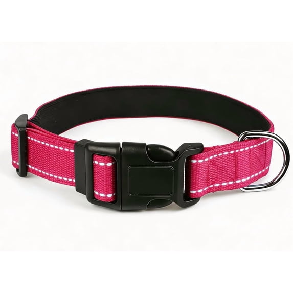 Minzimin Dog Collar, Reflective Dog Collar, Quick Release Soft Comfortable Dog Collars, Safety Buckle Adjustable Nylon Collars for Small Medium Large Dogs