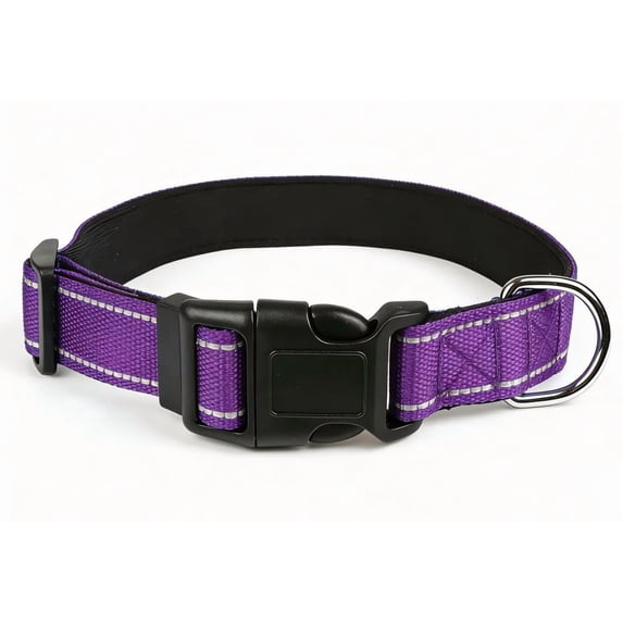 Minzimin Dog Collar, Reflective Dog Collar, Quick Release Soft Comfortable Dog Collars, Safety Buckle Adjustable Nylon Collars for Small Medium Large Dogs