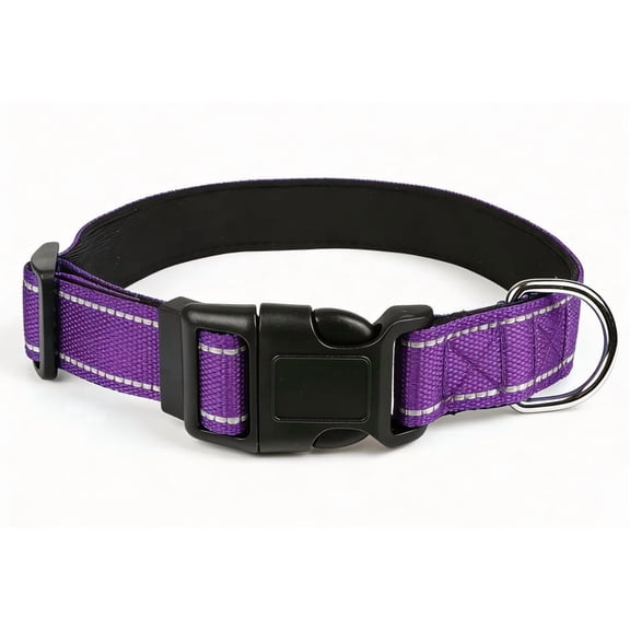 Minzimin Dog Collar, Reflective Dog Collar, Quick Release Soft Comfortable Dog Collars, Safety Buckle Adjustable Nylon Collars for Small Medium Large Dogs