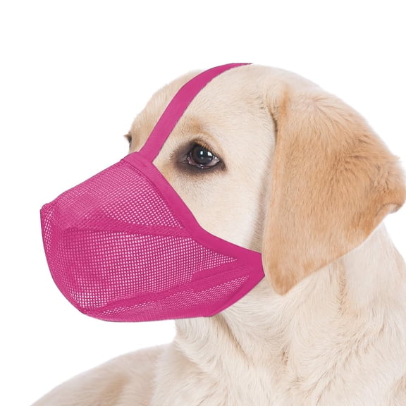 Minzimin Dog Muzzle, Soft Mesh Covered Muzzles for Small, Medium, Large and X-Large Dogs, Muzzle with Adjustable Straps, Prevent Barking, Biting, and Accidental Ingestion