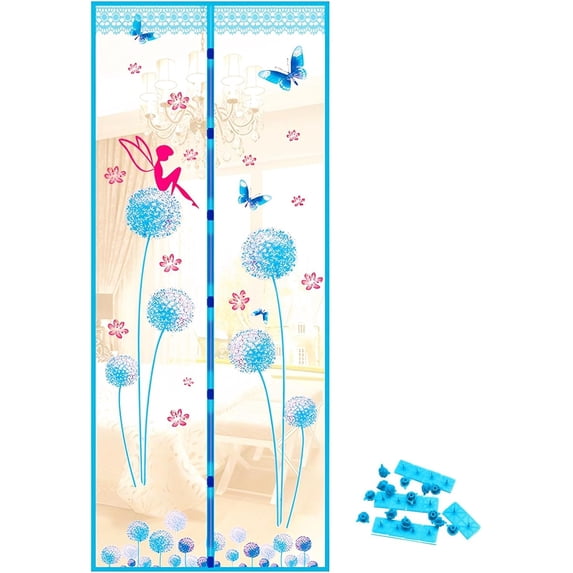 Minzimin Door Mesh Screen with Magnet, Fly Hanging Temporary Magic Patio Heavy Duty Front Back Screen Magnetic Closure, Portable French Net for Door to Keep Bugs Out Doorway Curtain 35x83 in