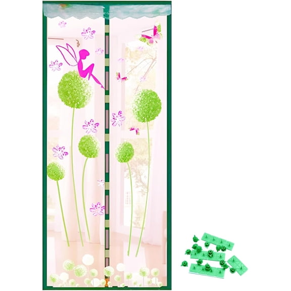 Minzimin Door Mesh Screen with Magnet, Fly Hanging Temporary Magic Patio Heavy Duty Front Back Screen Magnetic Closure, Portable French Net for Door to Keep Bugs Out Doorway Curtain 35x83 in