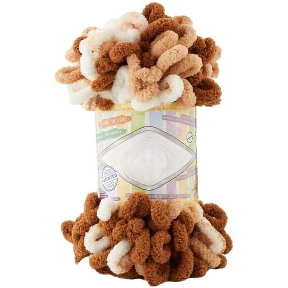 Minzimin Finger Loop Yarn 100g/roll 4rolls - Multicolored Chunky Yarn for Hand Knitting Blanket & Big Projects - No Needles Micro Polyester Prelooped Bulky Yarn for Crocheting