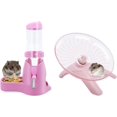 thumbnail image 1 of Minzimin Hamster Water Bottle Water Dispenser Hamster Silent Exercise Running Wheel for Dwarf Hamsters Gerbil Mice, 1 of 9