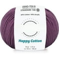 thumbnail image 1 of Minzimin Happy Cotton, 60% Cotton 40% Acrylic Yarn, Soft, Fine/Sport (2) for Crochet and Knitting 1.76 Oz (50g) / 180 Yrds (165m), 1 of 6