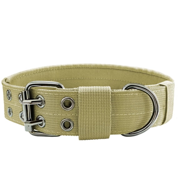 Minzimin Heavy Duty Dog Collar for Large Dogs, Dog Collars with Metal Buckle & D Ring, 1.5" Width Thick Adjustable Nylon Collar for Medium Dogs