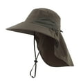 thumbnail image 1 of Minzimin Home Prefer Outdoor UPF50+ Sun Hat Wide Brim Mesh Fishing Hat with Neck Flap, 1 of 5