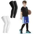 thumbnail image 1 of Minzimin Kid Leg Sleeve 2 Pairs, Long Compression Leg Sleeve for Youth Boy Girl Basketball Soccer Football, 1 of 5