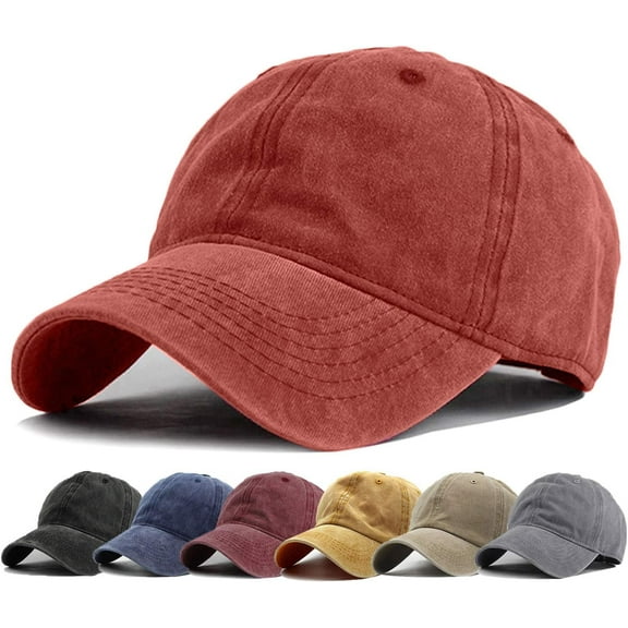 Minzimin Men Women Washed Distressed Twill Cotton Baseball Cap Vintage Adjustable Dad Hat