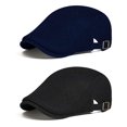 thumbnail image 1 of Minzimin Men's Flat Caps Mesh,2 Pcs Adjustable Breathable Newsboy Beret Ivy Irish  Cabbie Hat for Outdoor Activities, 1 of 8