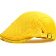 thumbnail image 1 of Minzimin Men's Mesh Cap Breathable Summer Newsboy Hat Adjustable Beret Cabbie Driving  Hats, 1 of 7