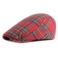 thumbnail image 1 of Minzimin Mens Adjustable Colorful Striped Plaid Ivy Newsboy Cabbie Gatsby Golf Cap Flat Cotton Hat Thin Cap, 1 of 6
