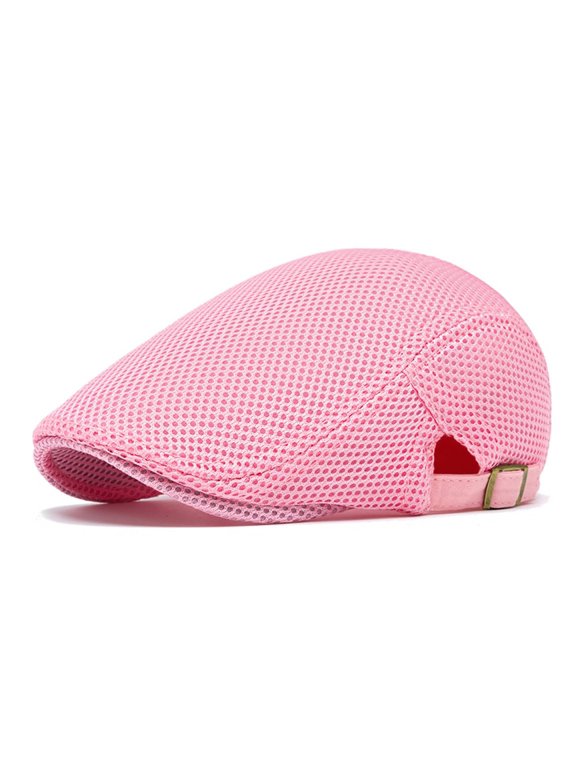 Mens/Wonman Breathable Mesh Summer Hat Adjustable Flat Cap Newsboy Beret Ivy Cap Irish Cabbie Fishing Hats