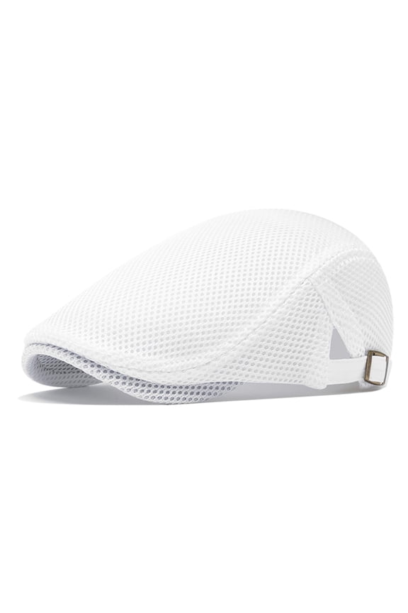 Mens/Wonman Breathable Mesh Summer Hat Adjustable Flat Cap Newsboy Beret Ivy Cap Irish Cabbie Fishing Hats