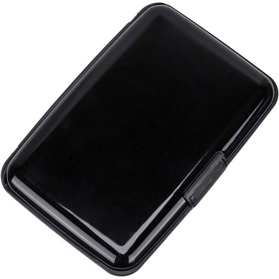 Minzimin Mini RFID Aluminum Wallet Credit Cards Holder Business Card Case Metal ID Case for Men Women