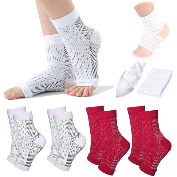 Minzimin Neuropathy Socks for Women and Men, Soothe Socks Ankle Brace Plantar Fasciitis Relief
