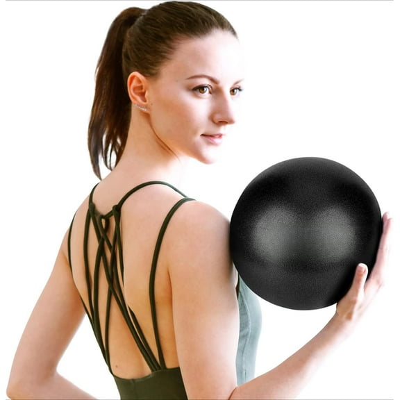 Minzimin Pilates Ball 9 Inch Core Ball, Small Exercise Ball with Exercise Guide Barre Ball Mini Yoga Ball for Pilates, Yoga, Core Training, Physical Therapy, Balance, Stability, Stretching